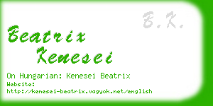 beatrix kenesei business card